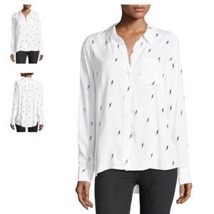 Rails "Rocsi" shirt with lightning-bolt print